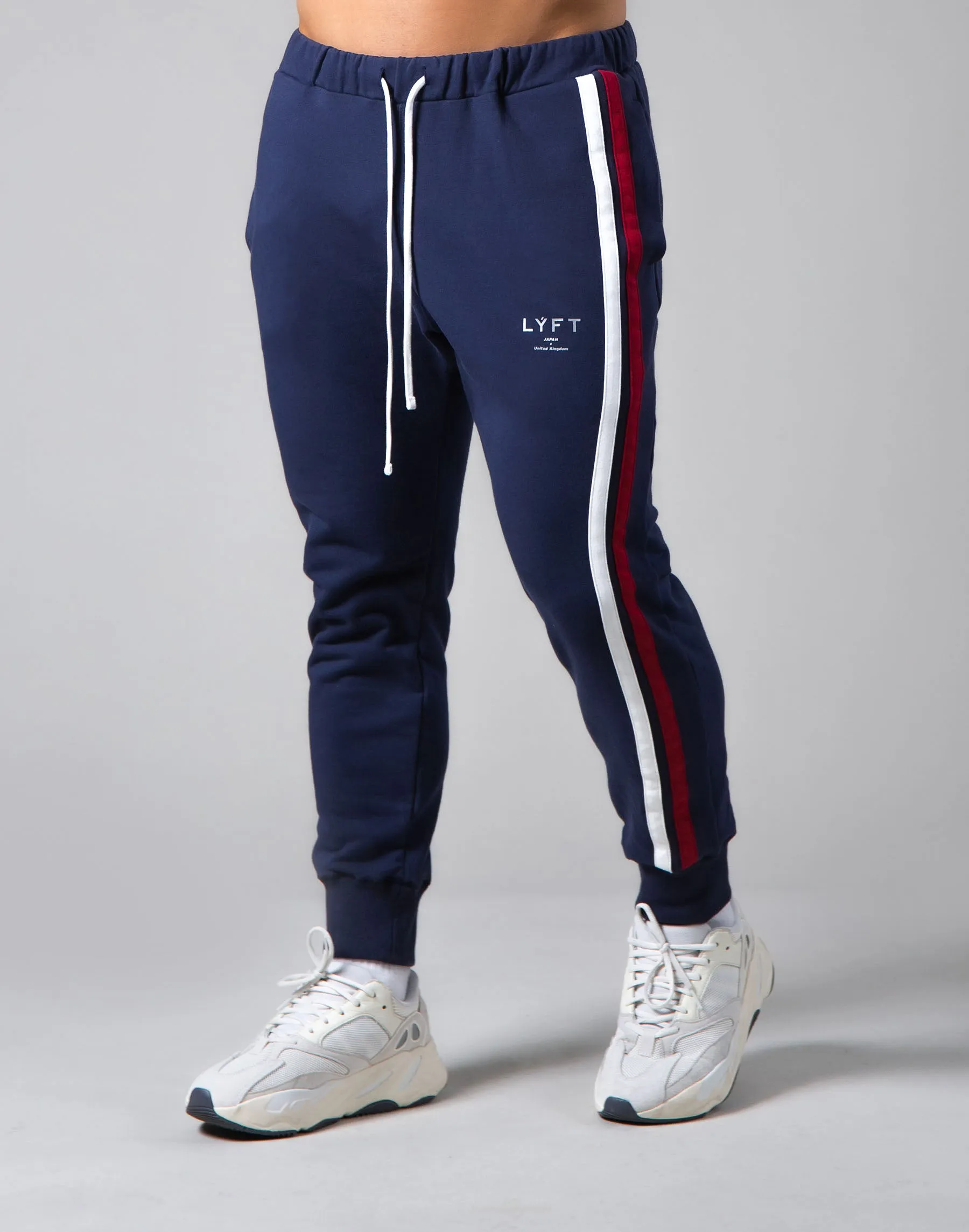 2Way Stretch Side 2 Line Warm Sweat Pants - Navy