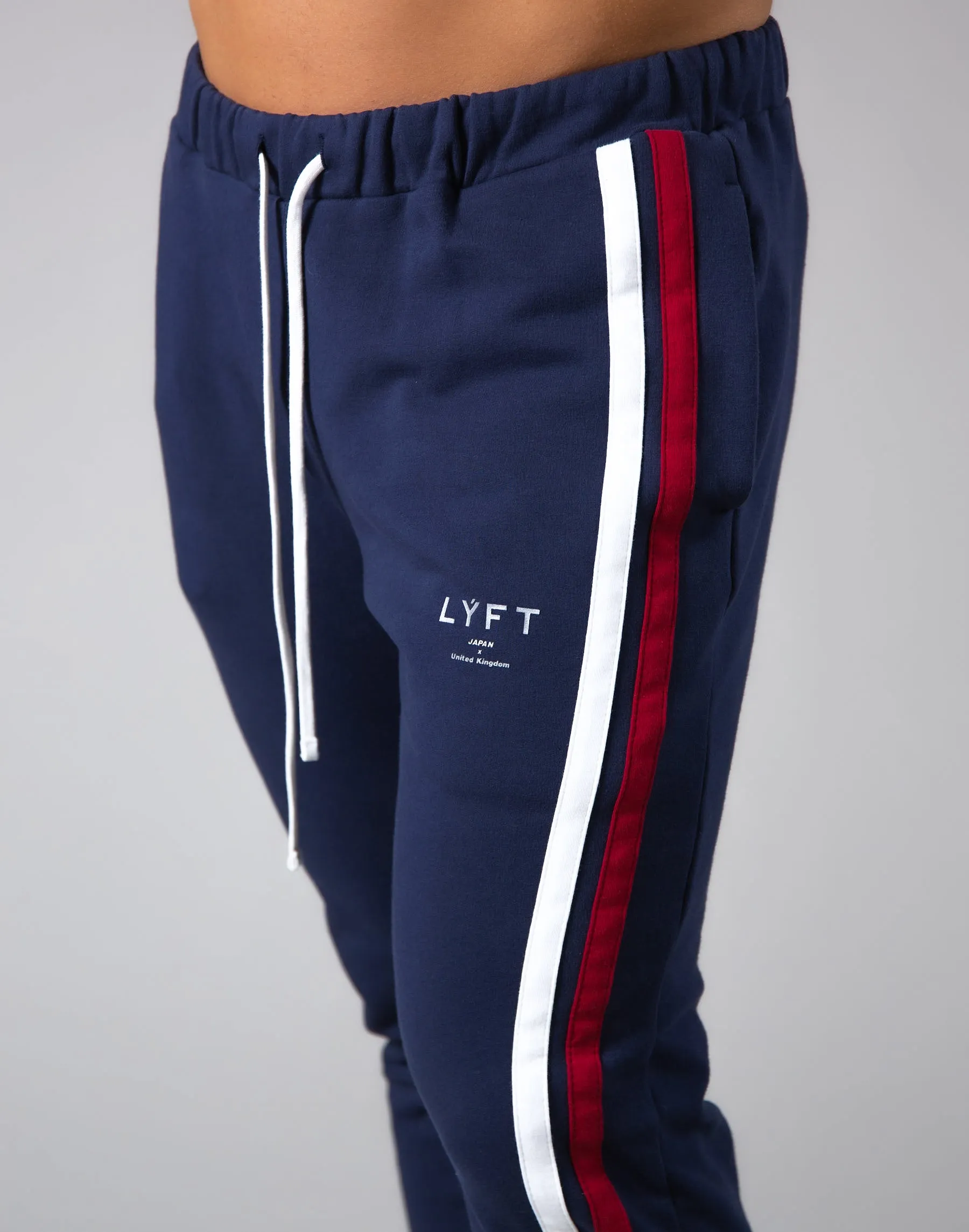 2Way Stretch Side 2 Line Warm Sweat Pants - Navy