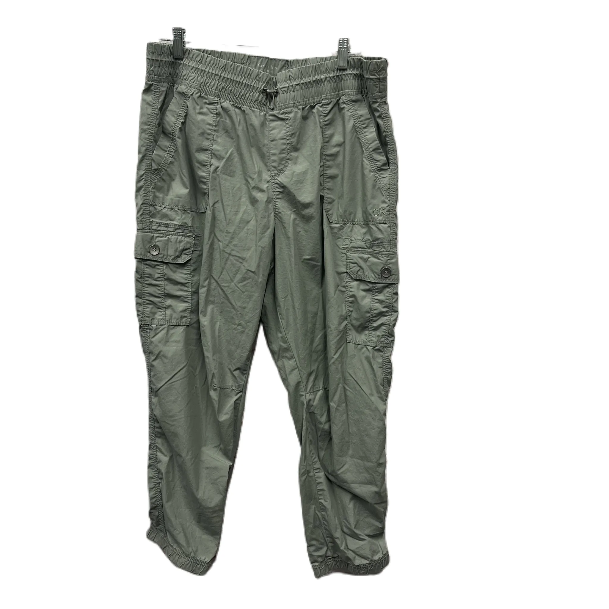 Athletic Pants By Calvin Klein In Green, Size: L