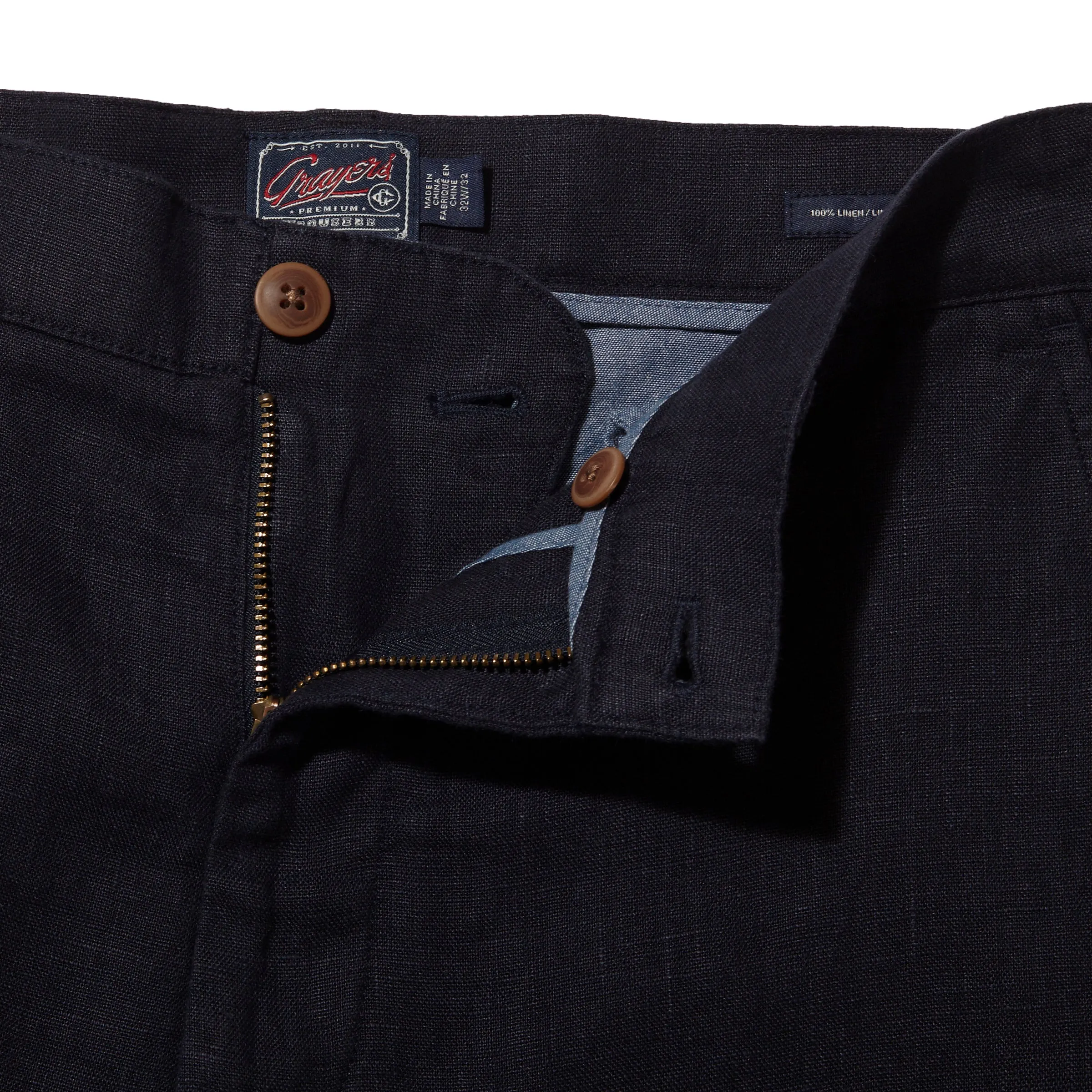 Bal Harbour Aventura Washed Linen Pants - Navy