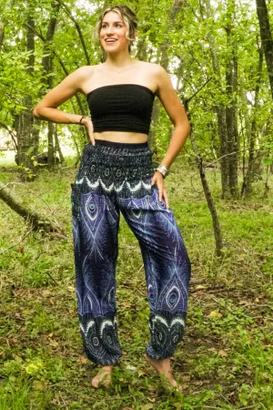 Blue Royal Peacock Harem Pants