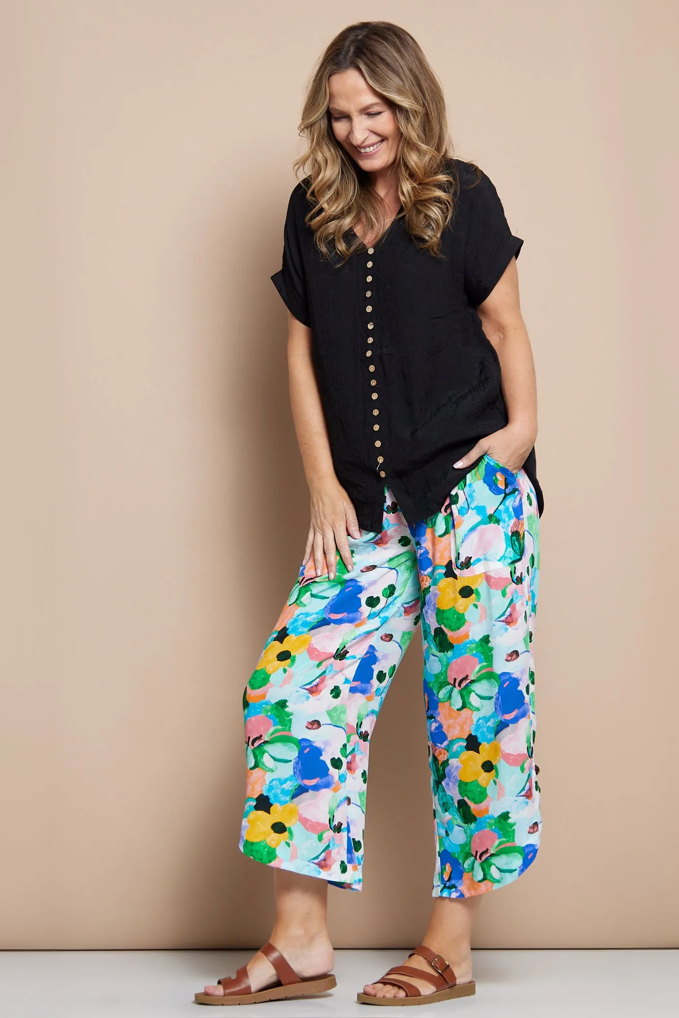 Cartia Pants - Bright Summer Floral