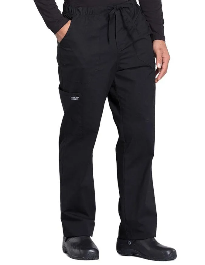 Cherokee Workwear Professionals Men's Tapered Leg Drawstring Cargo Petite Pant