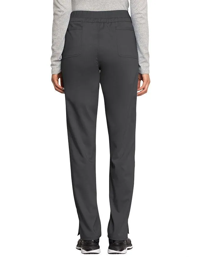 Cherokee Workwear Revolution Women's Mid Rise Tapered Leg Drawstring Petite Pant