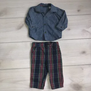 Children's Place Chambray Plaid Outfit