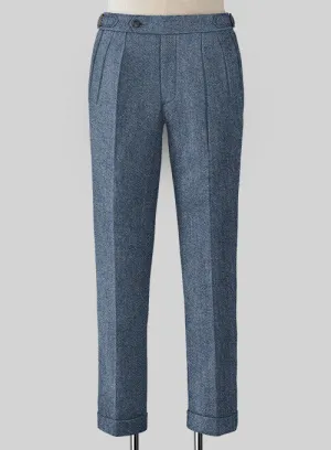 Classic Blue Denim Highland Tweed Trousers