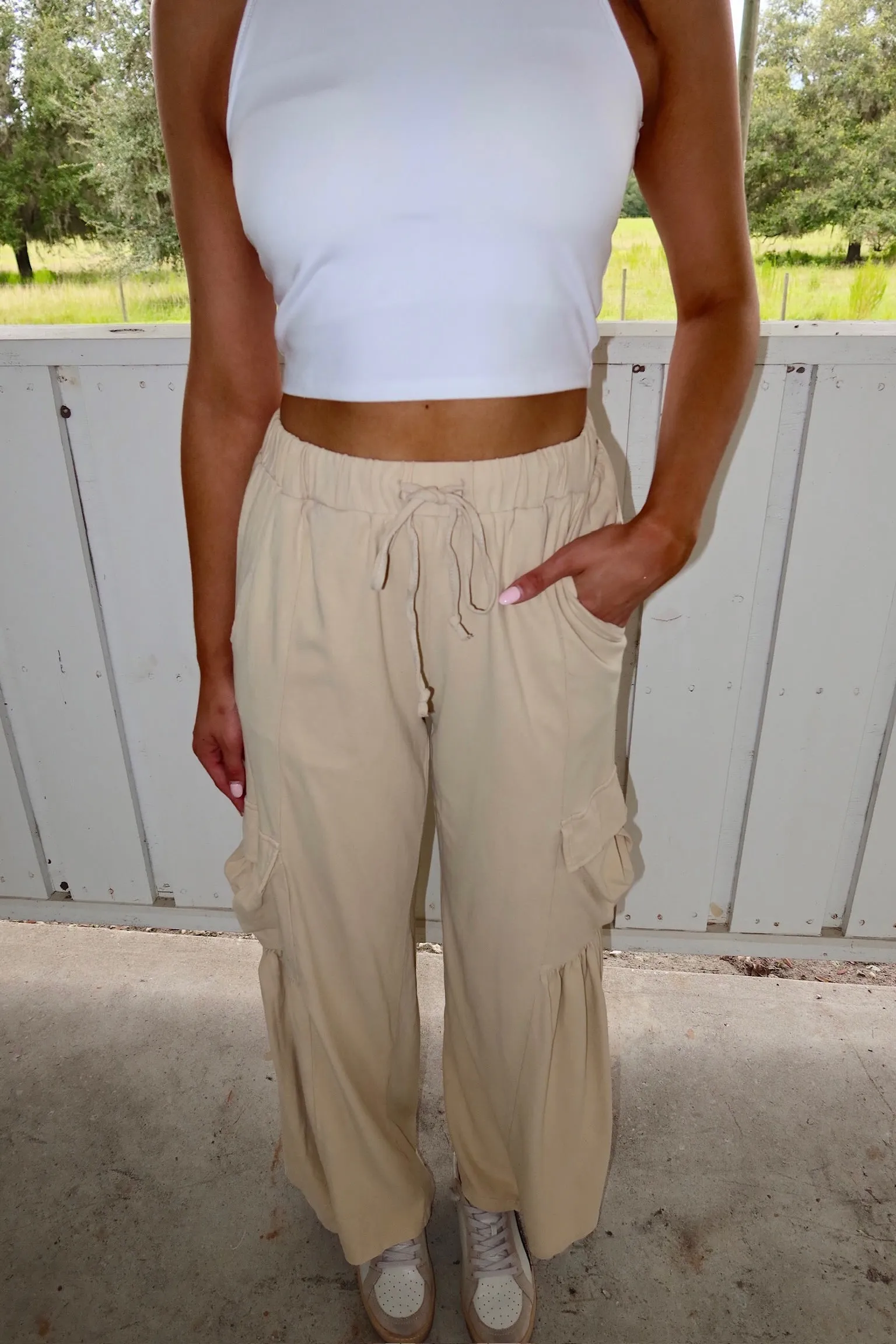 Classy But Comfy Knit Cargo Pants