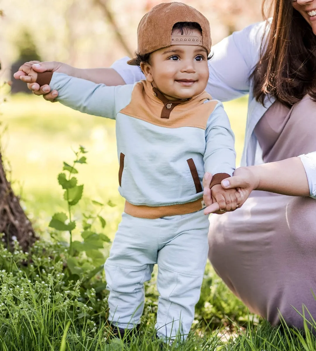 Color Blocked Hoodie & Pant Set - Rainfall