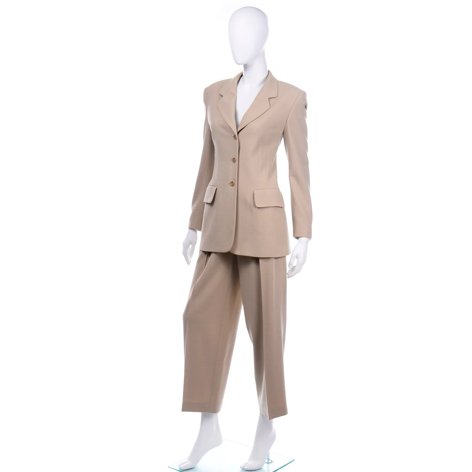 Escada Margaretha Ley Vintage Wool Blend Pants & Jacket Suit