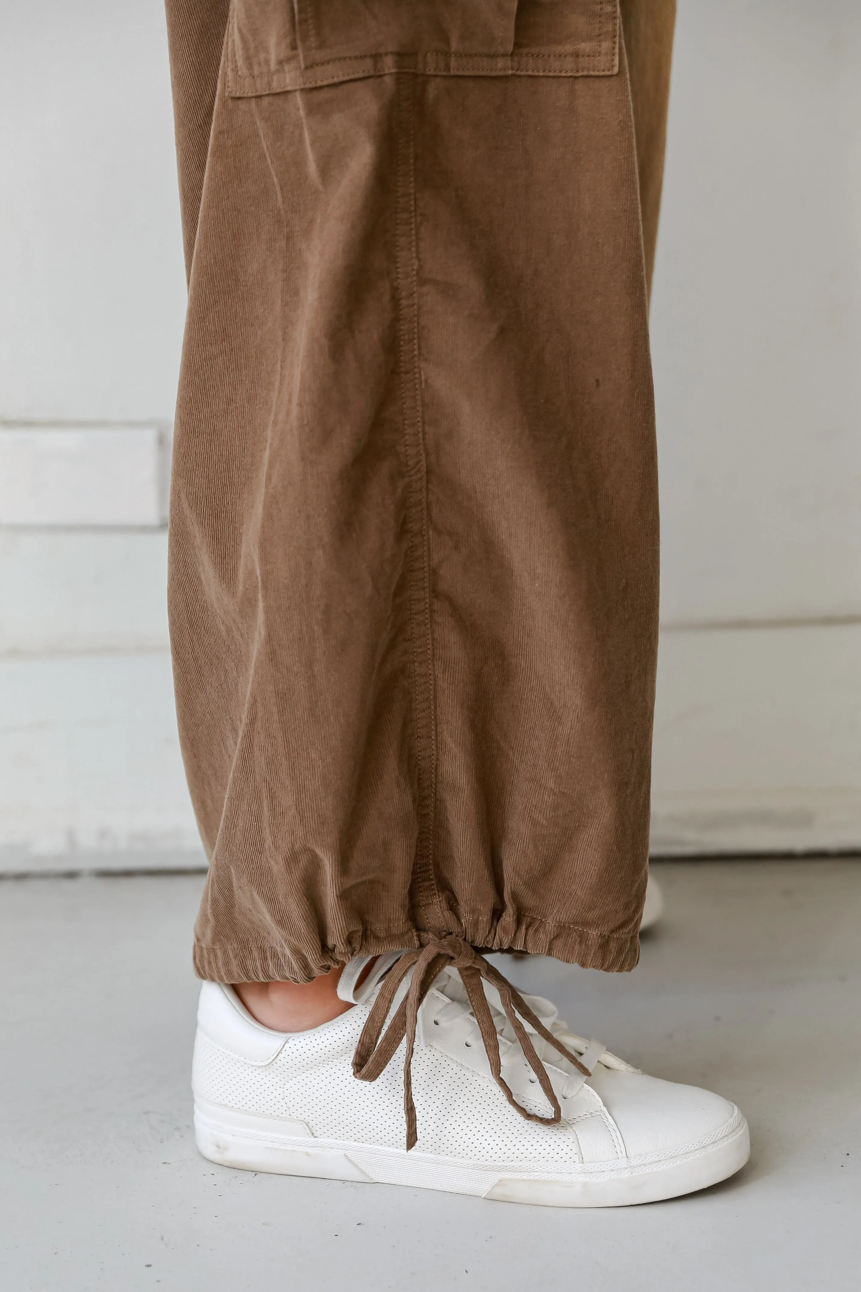 FINAL SALE - Contemporary Aura Brown Corduroy Cargo Pants