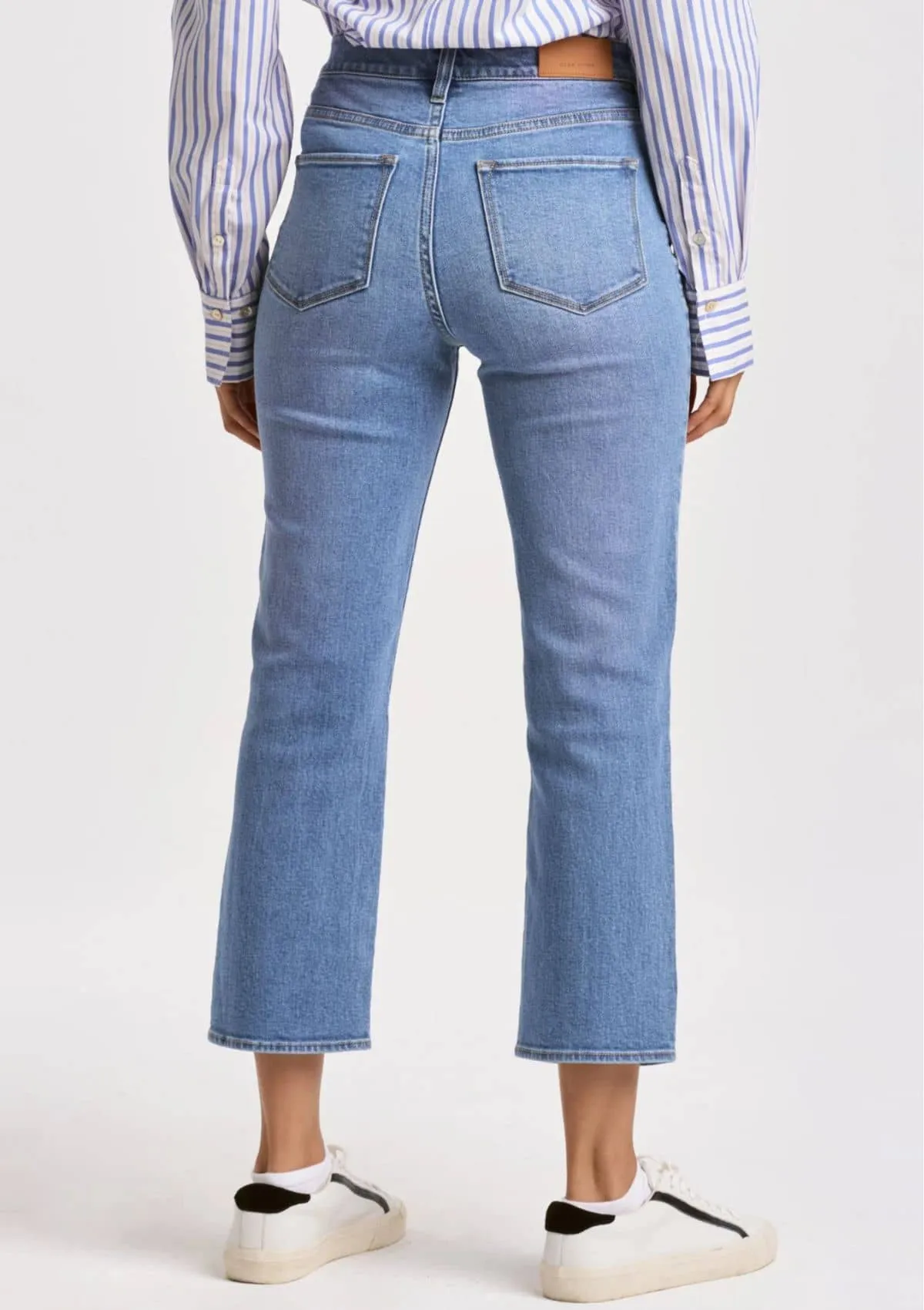 Frankie Super High Rise Cropped Straight Leg Jeans - Balboa Island