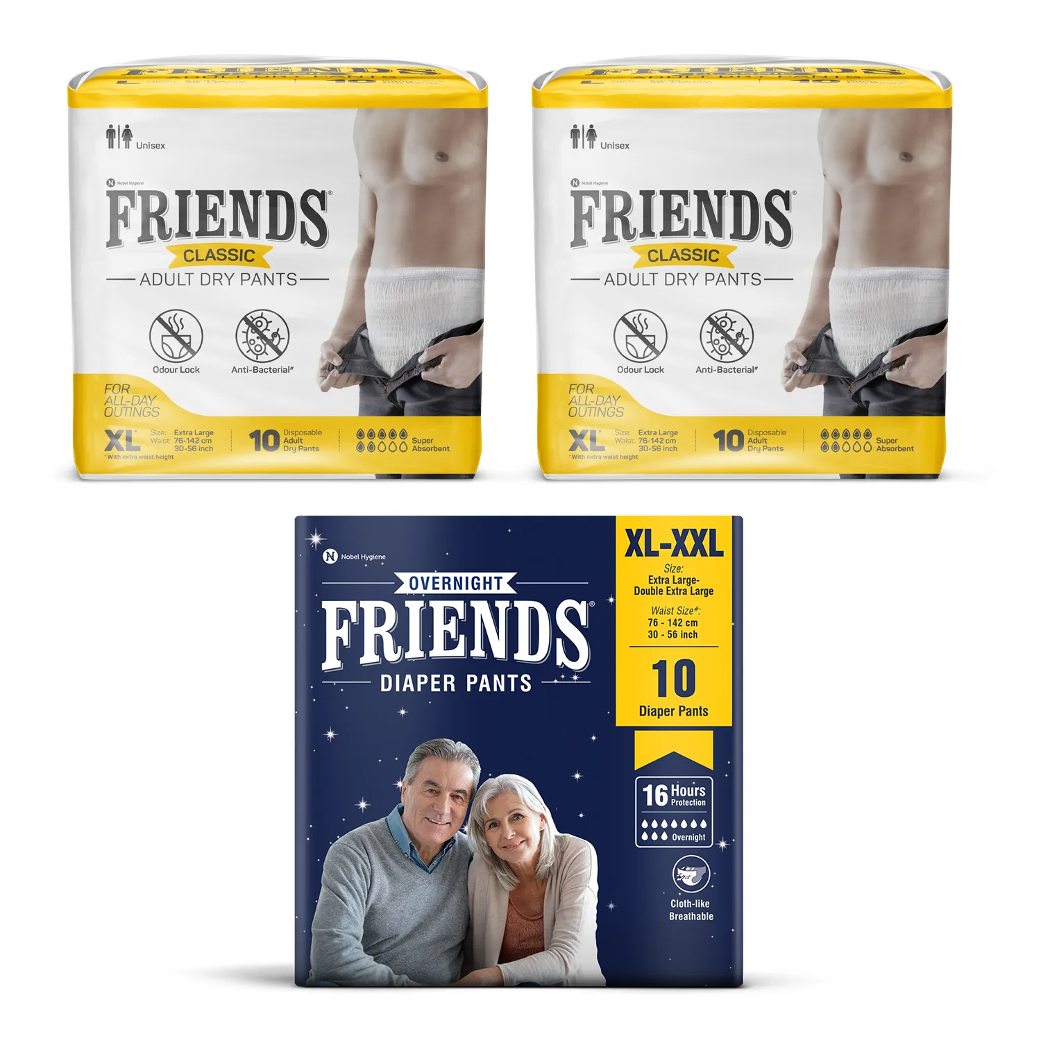 Friends Classic Adult Dry Pants   Overnight Diaper Pants Combo