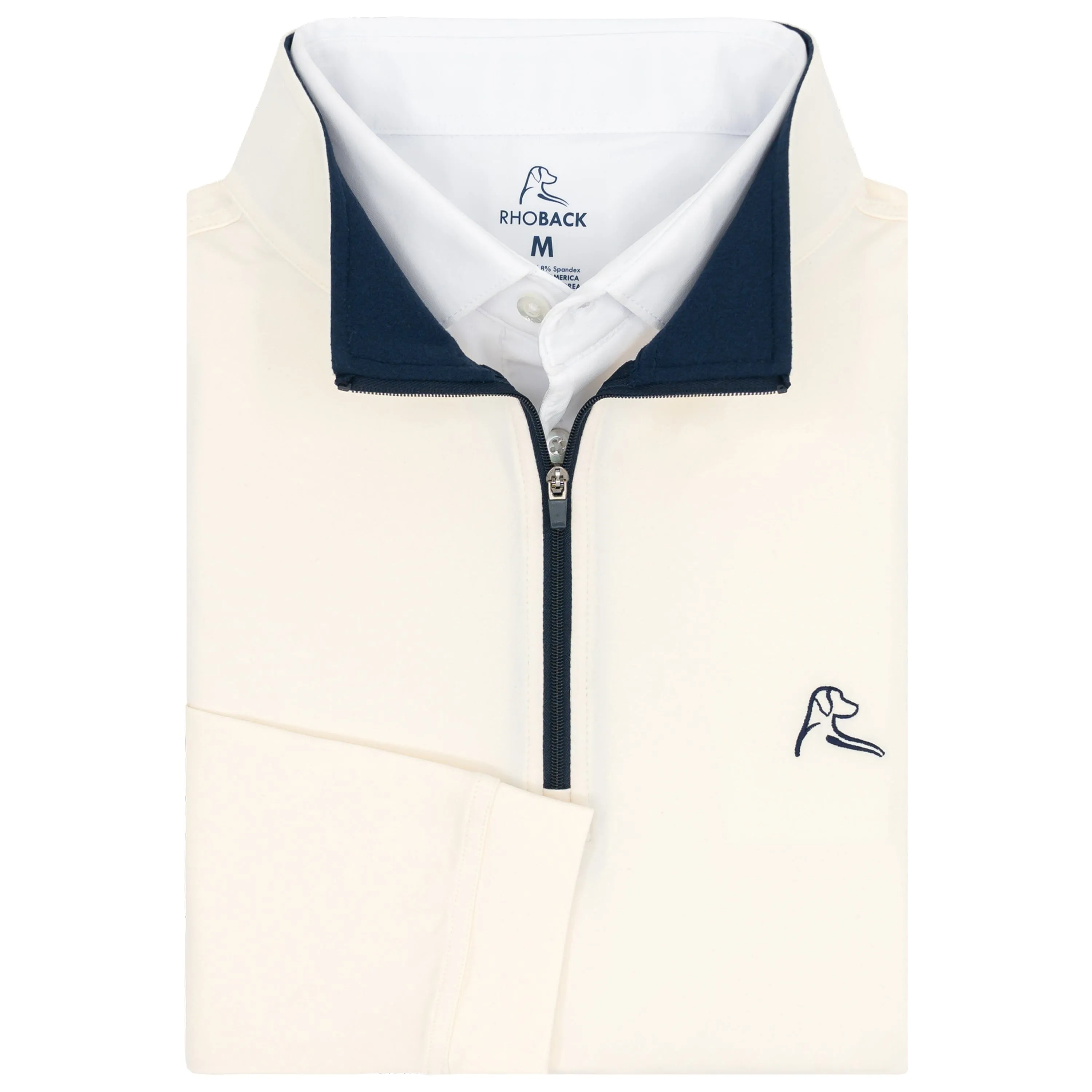 Heather Performance Q-Zip | Heather - Ivory/Parchment White