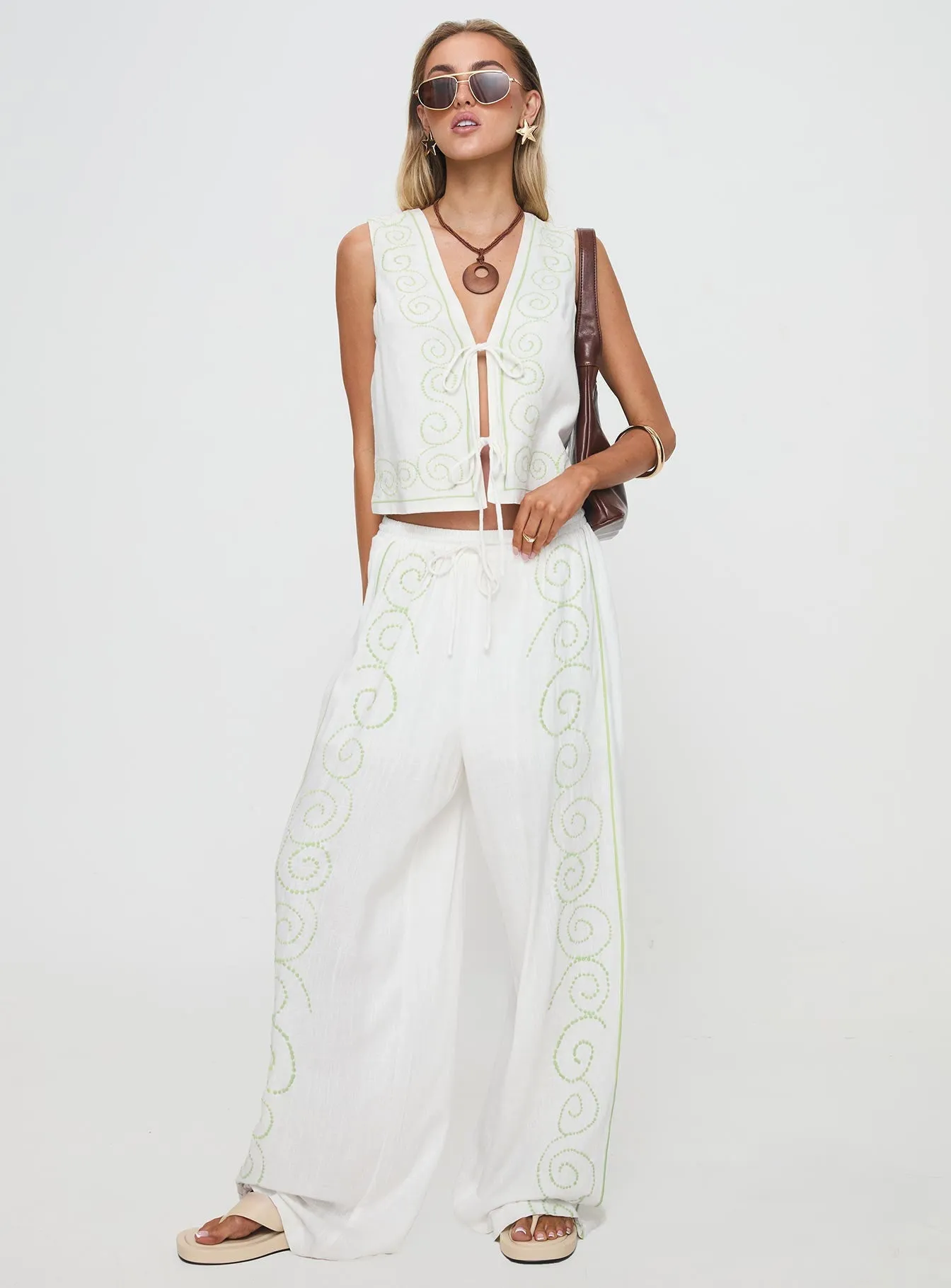 Kindred Pants White / Green