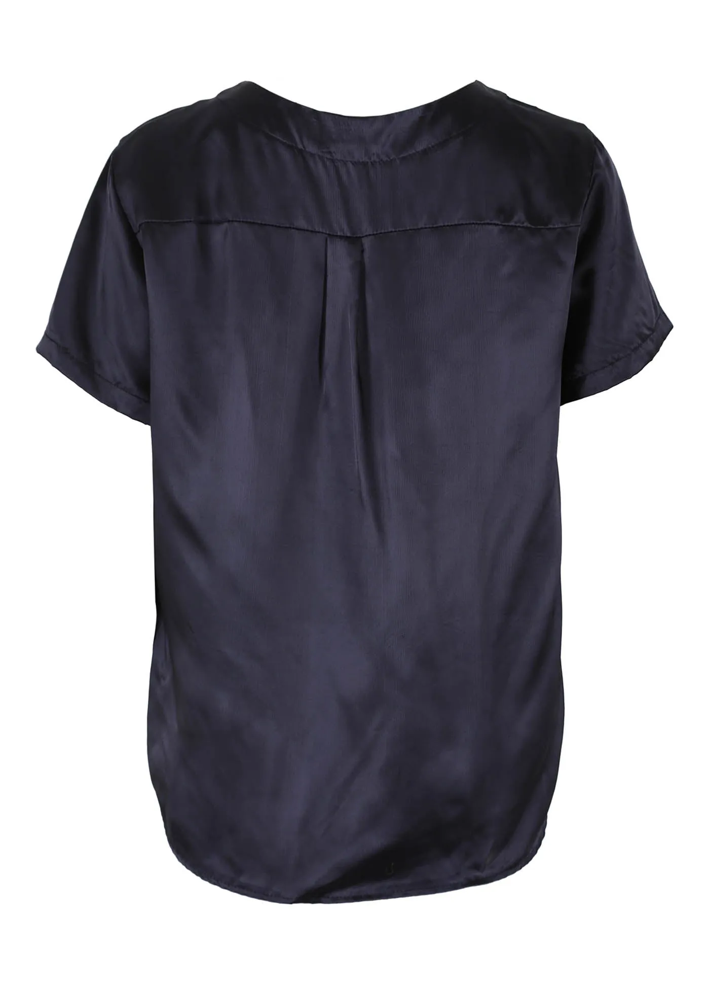 Lavender Fields Top Navy in Satin Twill