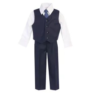 Little Boys Navy Vest Pants Special Occasion Easter Outfit Set 2-7