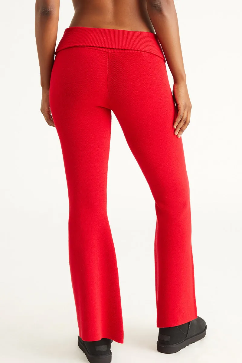 Low Rise Knit Flare Pants