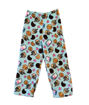 Made with Love and Kisses Girls Milk and Cookies Aqua Pants