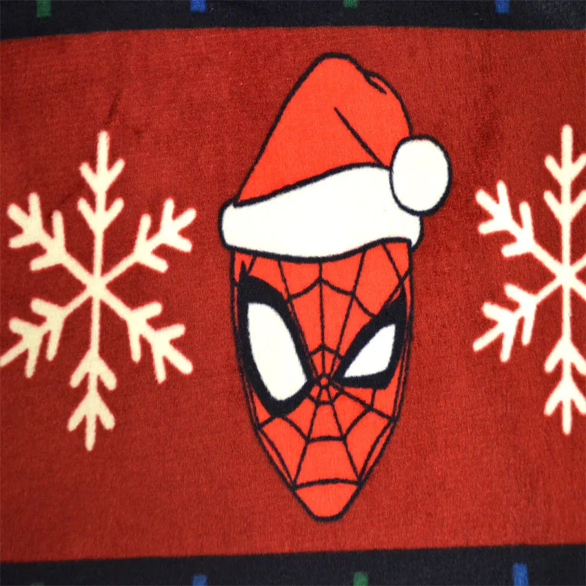 Marvel Comics Spiderman Fair Isle Christmas Silky Fleece Lounge Pants