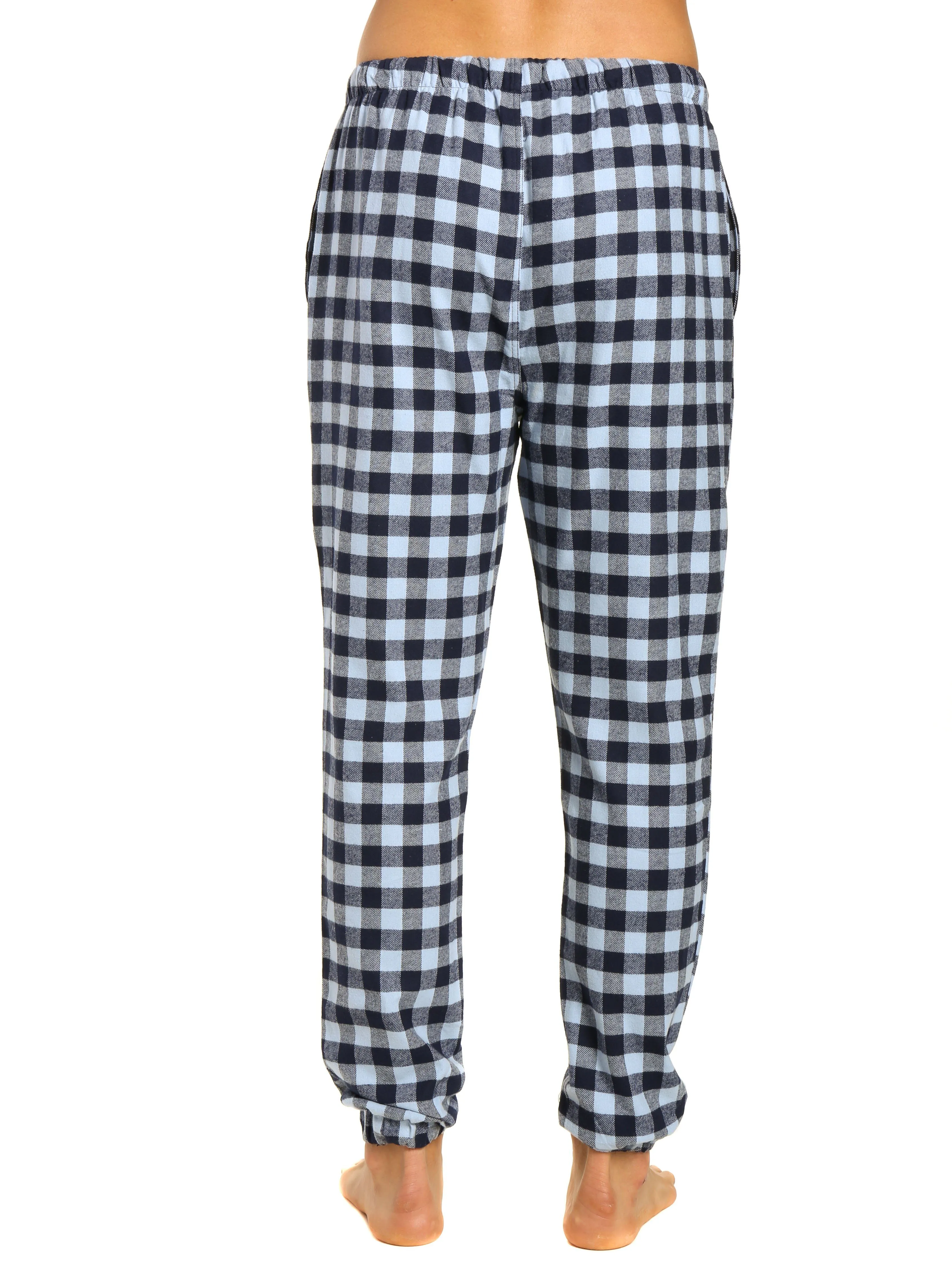 Mens 100% Cotton Flannel Jogger Lounge Pants