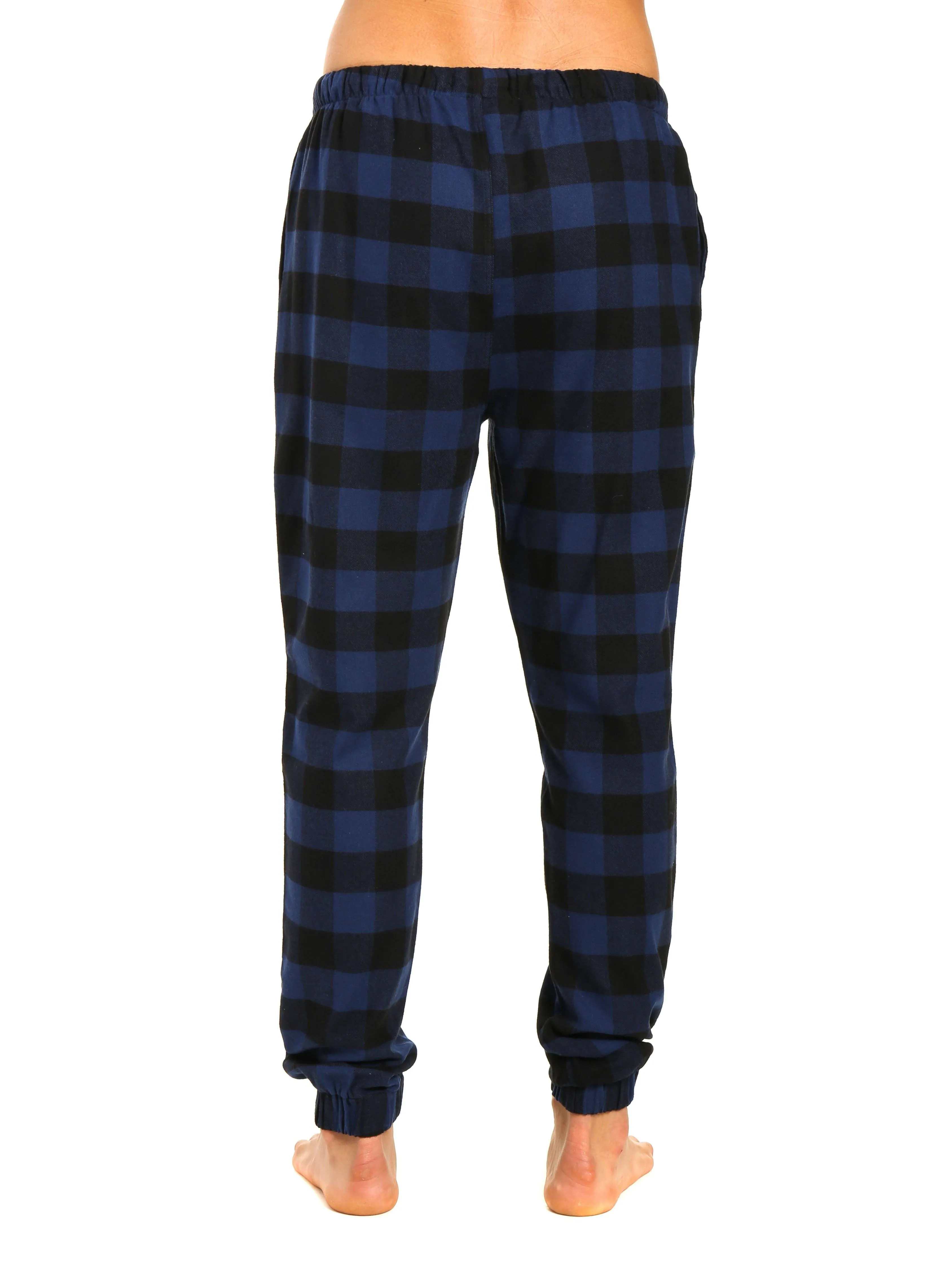 Mens 100% Cotton Flannel Jogger Lounge Pants