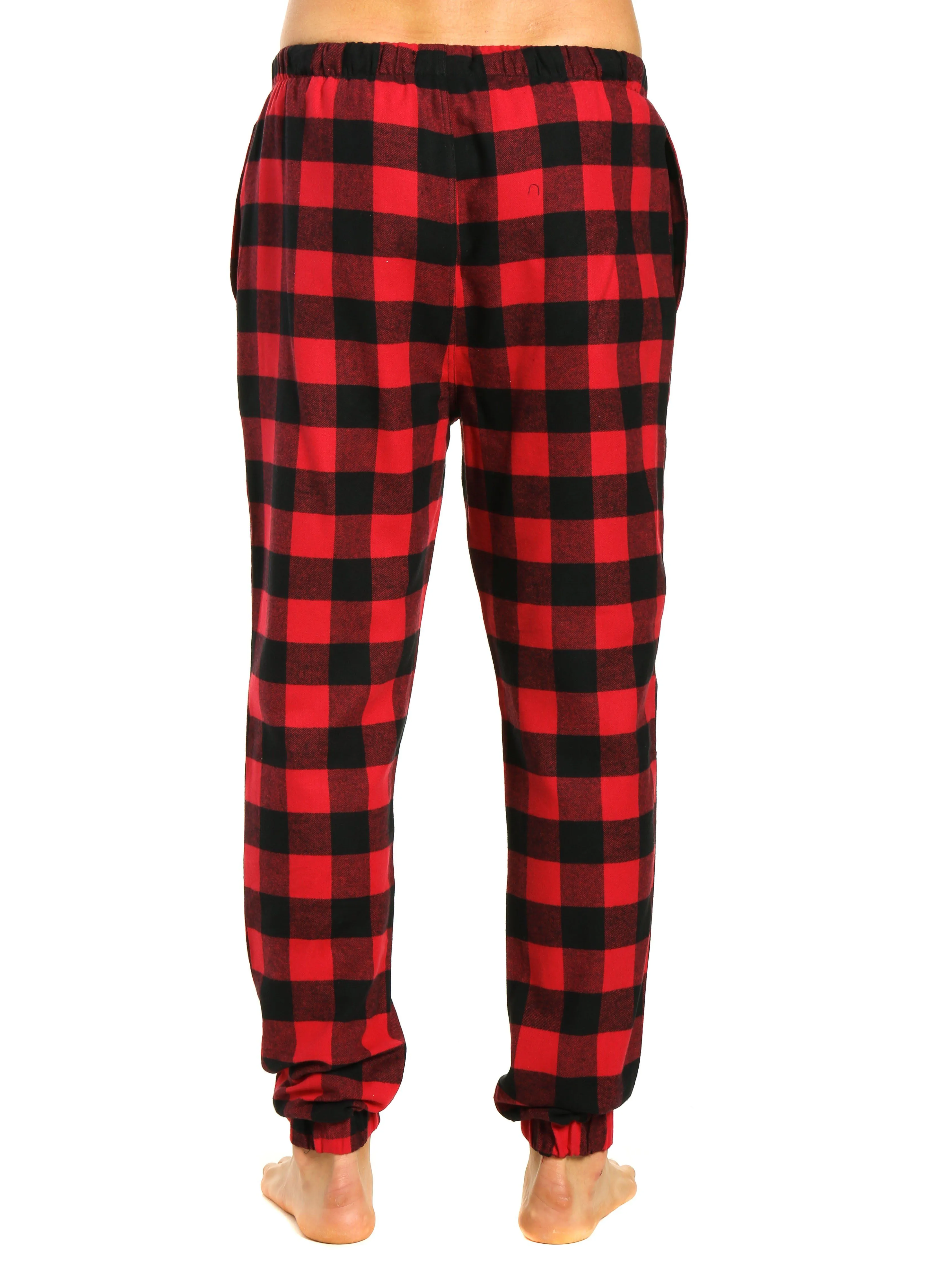 Mens 100% Cotton Flannel Jogger Lounge Pants