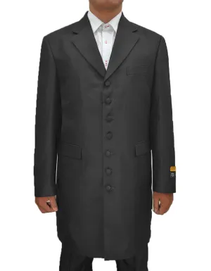 Mens Classic Vested Black Suit