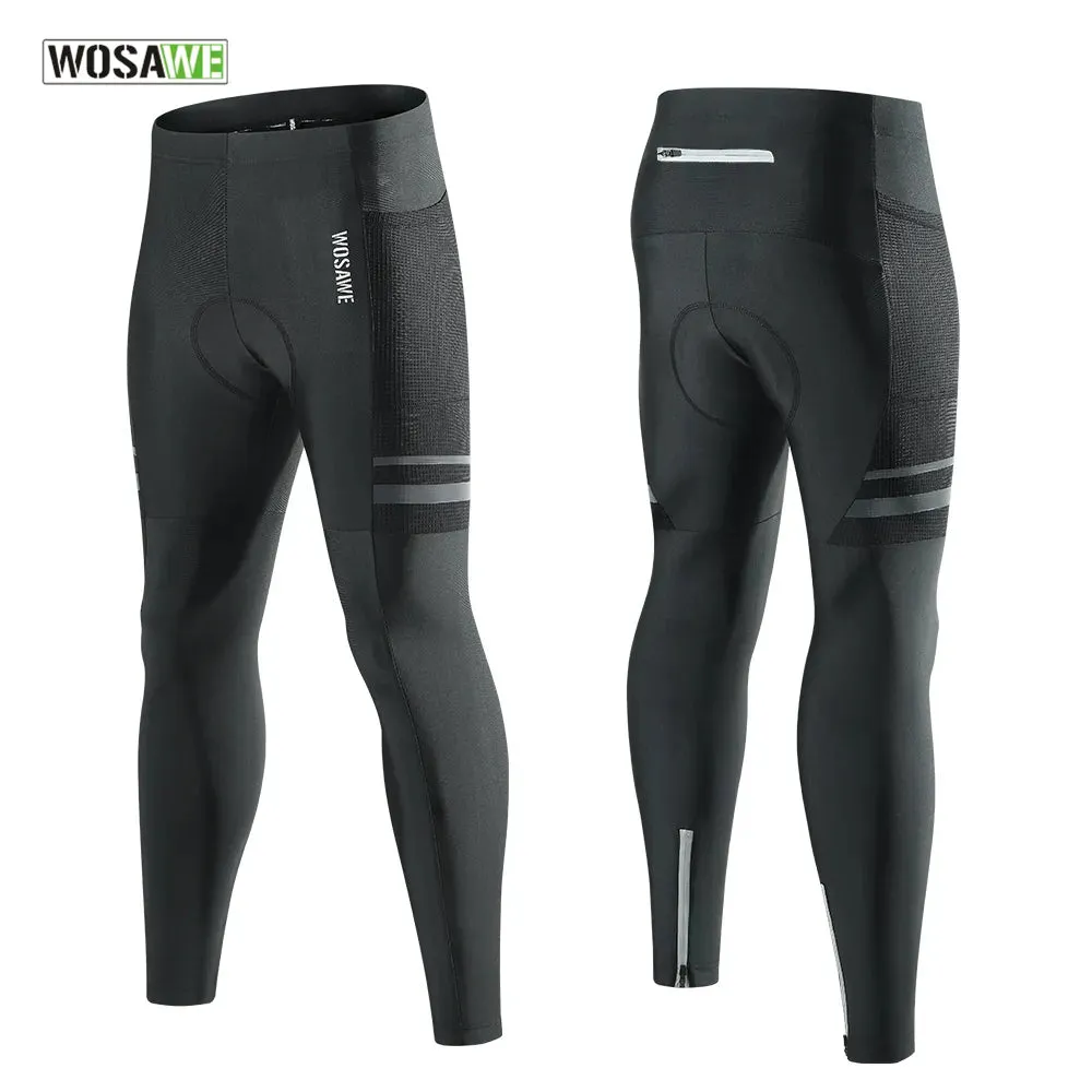 Men's Cycling Pants Quick-drying Stretch Breathable MTB Bicycle Tights Silicone Cushioned Outdoor Road Bike Long Pants