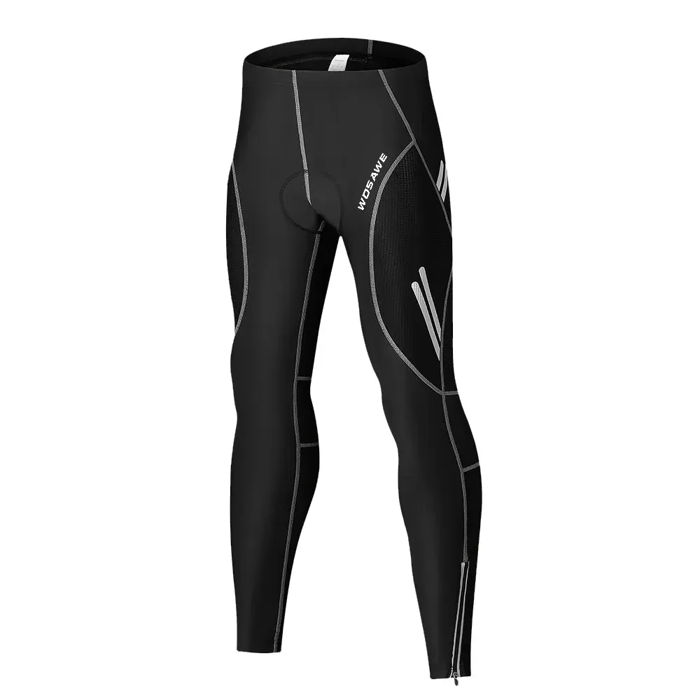 Men's Cycling Pants Quick-drying Stretch Breathable MTB Bicycle Tights Silicone Cushioned Outdoor Road Bike Long Pants