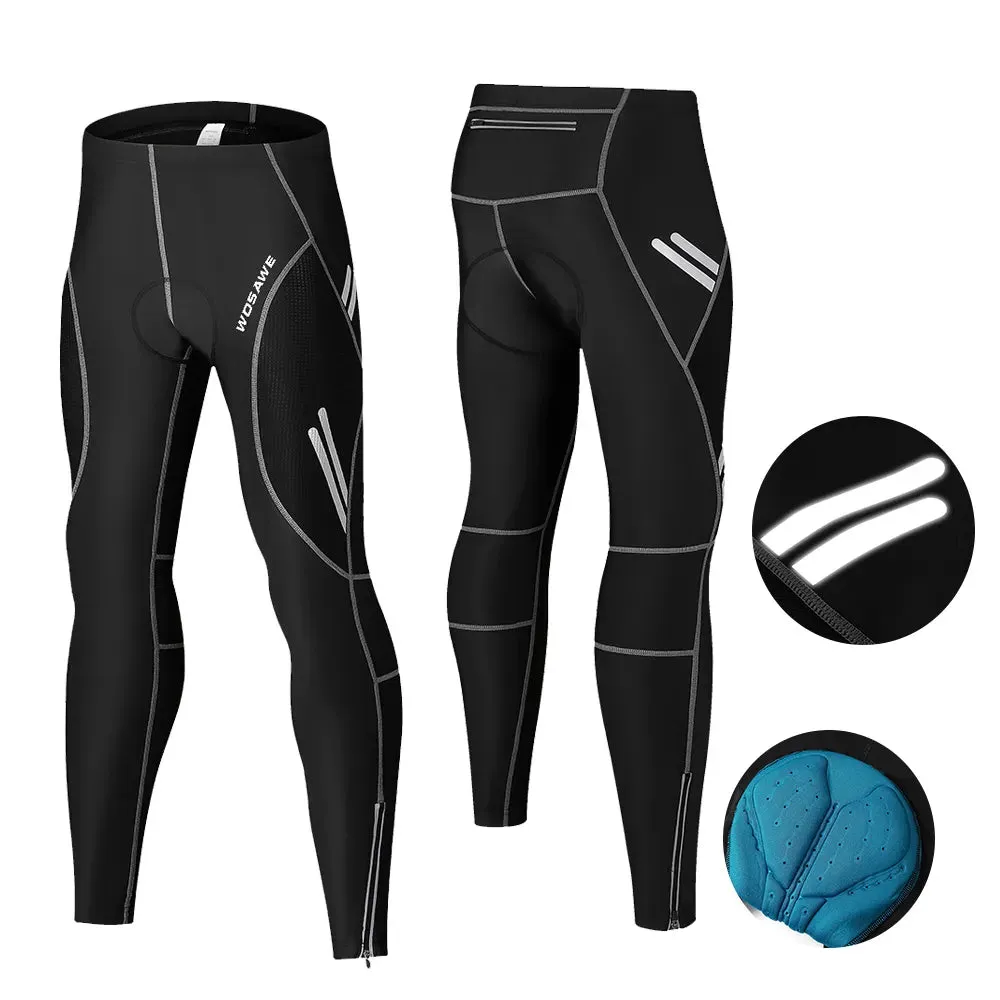 Men's Cycling Pants Quick-drying Stretch Breathable MTB Bicycle Tights Silicone Cushioned Outdoor Road Bike Long Pants