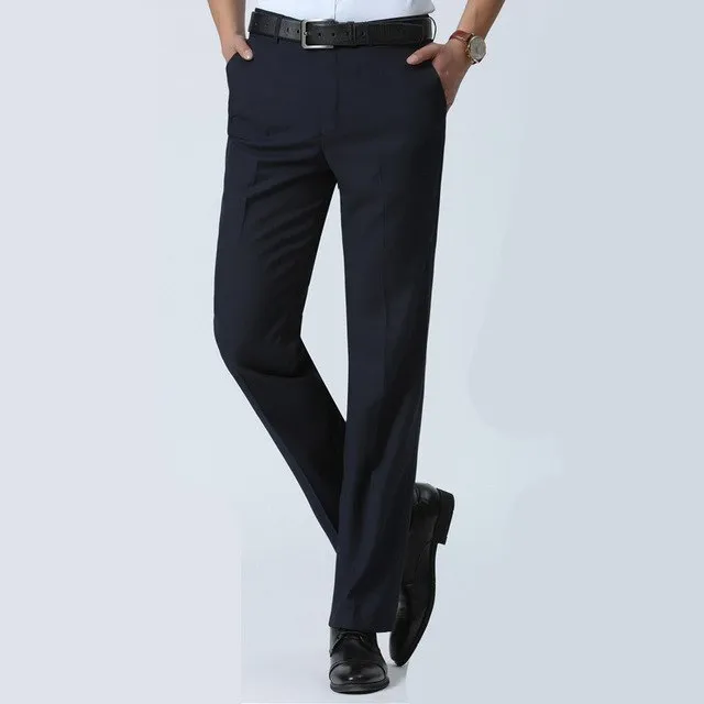 Men's Slim Fit Dress Pants Office Trousers Business Classic