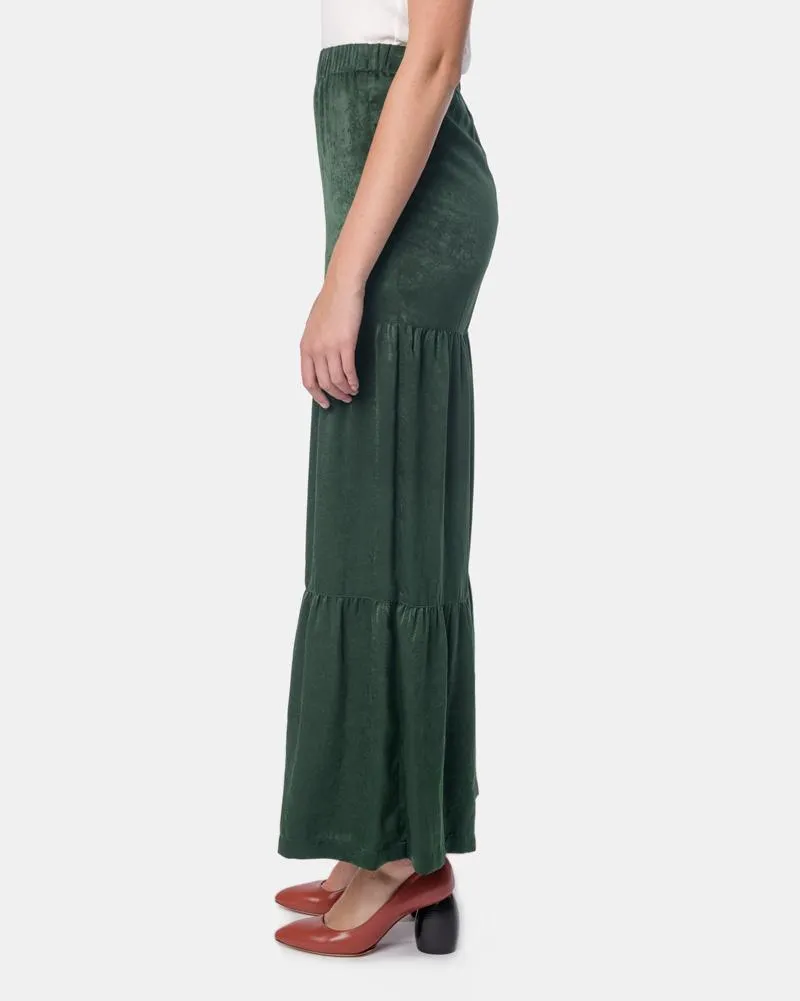 Mia Pull On Pant in Hunter Green