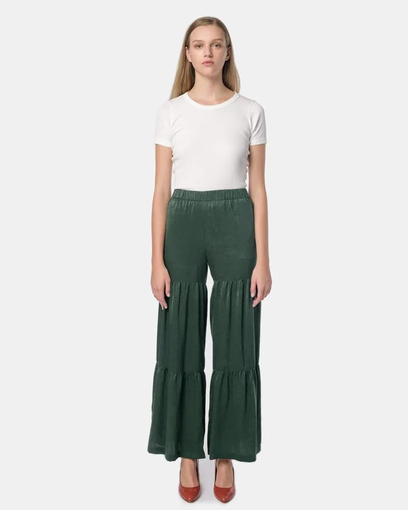 Mia Pull On Pant in Hunter Green