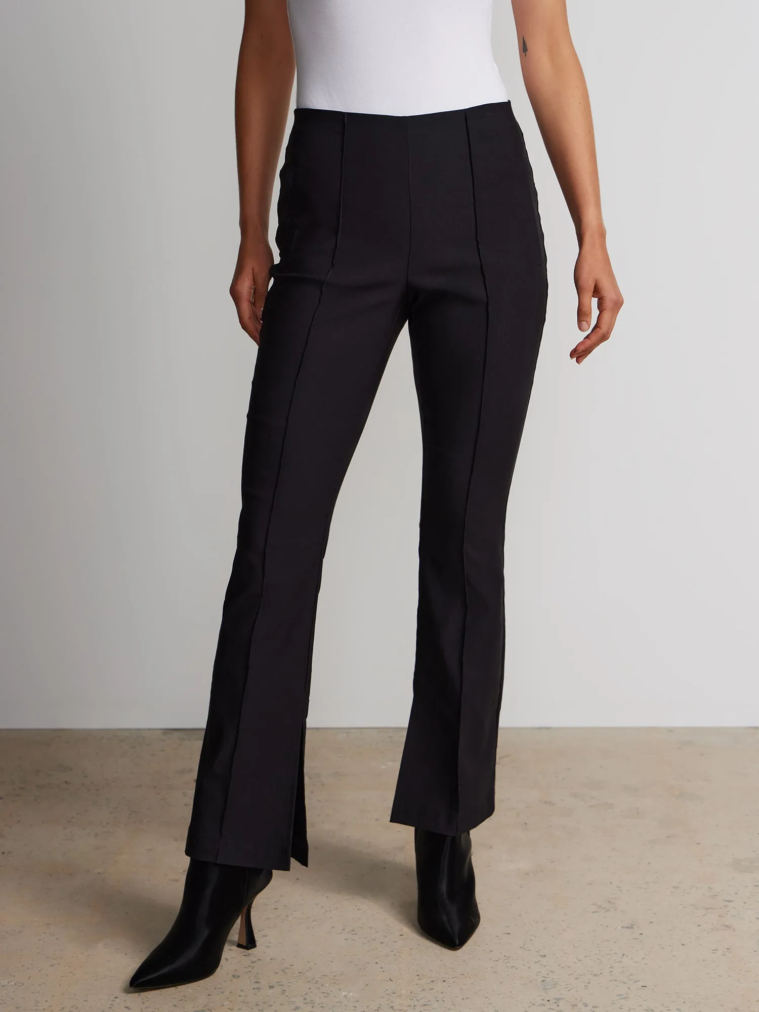 Millenium High Rise Pull On Slit Bootcut Pants