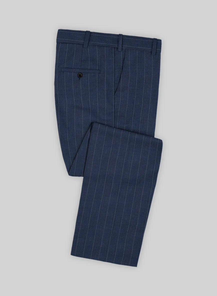 Napolean Artisan Band Blue Wool Pants