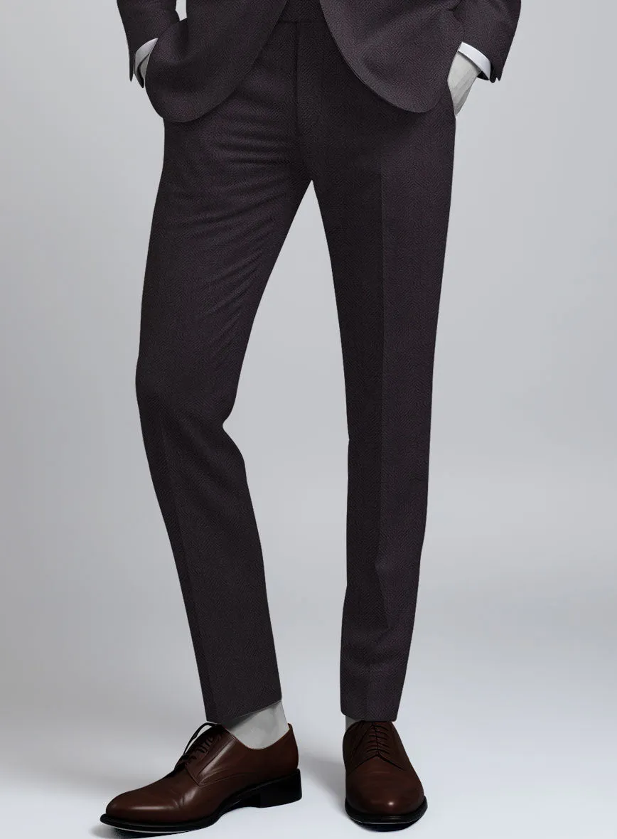 Napolean Imperial Brown Herringbone Wool Pants