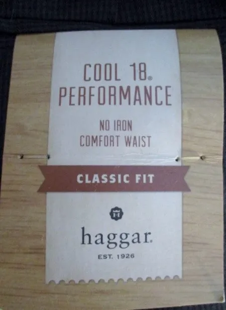 NEW NWT Haggar Classic Fit Pant COOL 18 Performance 42 x 32 HOUNDSTOOTH