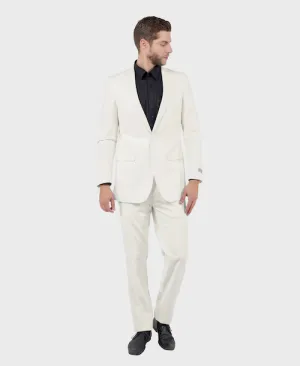 Off White  One Button Slim Fit Suit