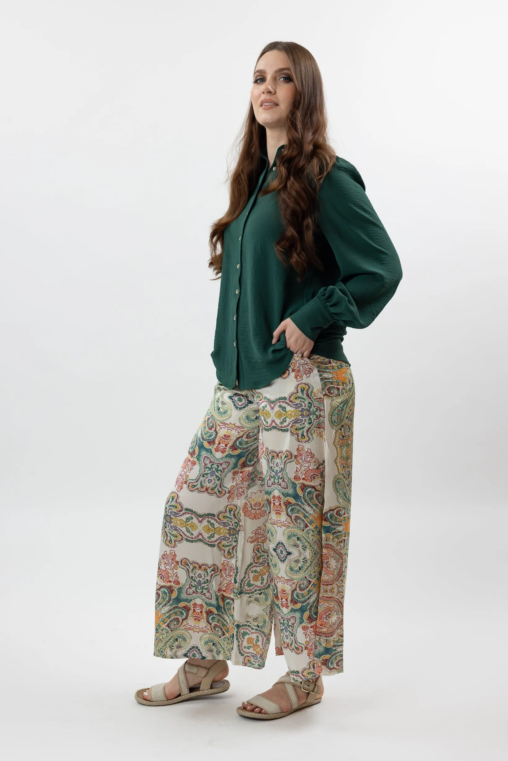 Paisley Wide Leg Pants