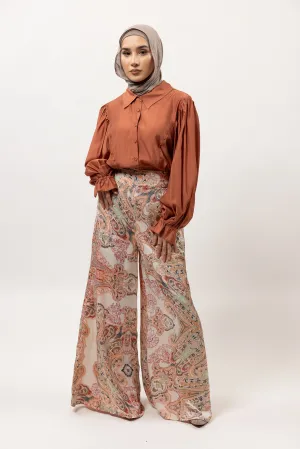 Paisley Wide Leg Pants