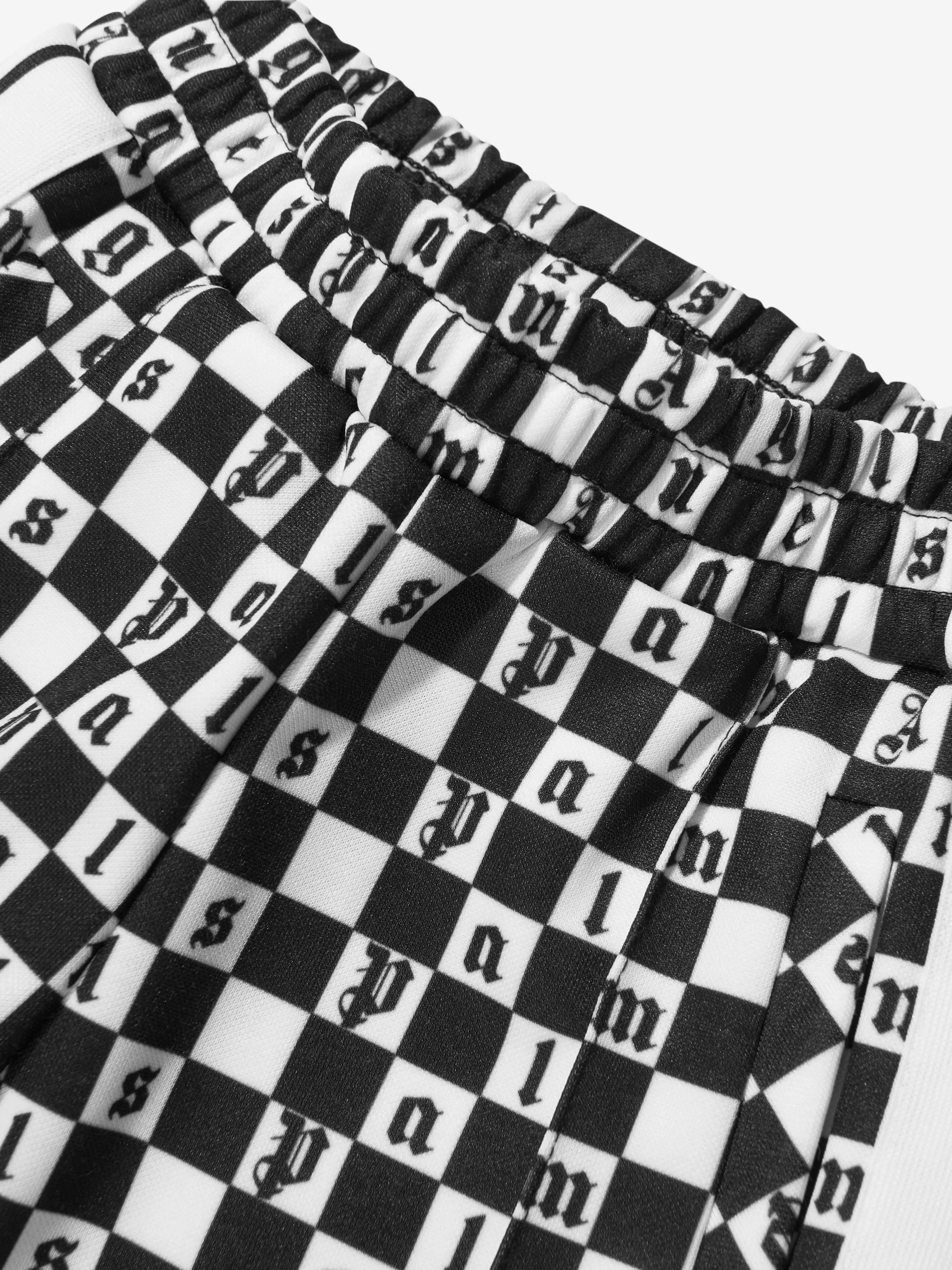 Palm Angels Kids Checkerboard Print Track Pants