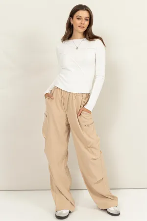 Perfect Elastic Pants In Camel