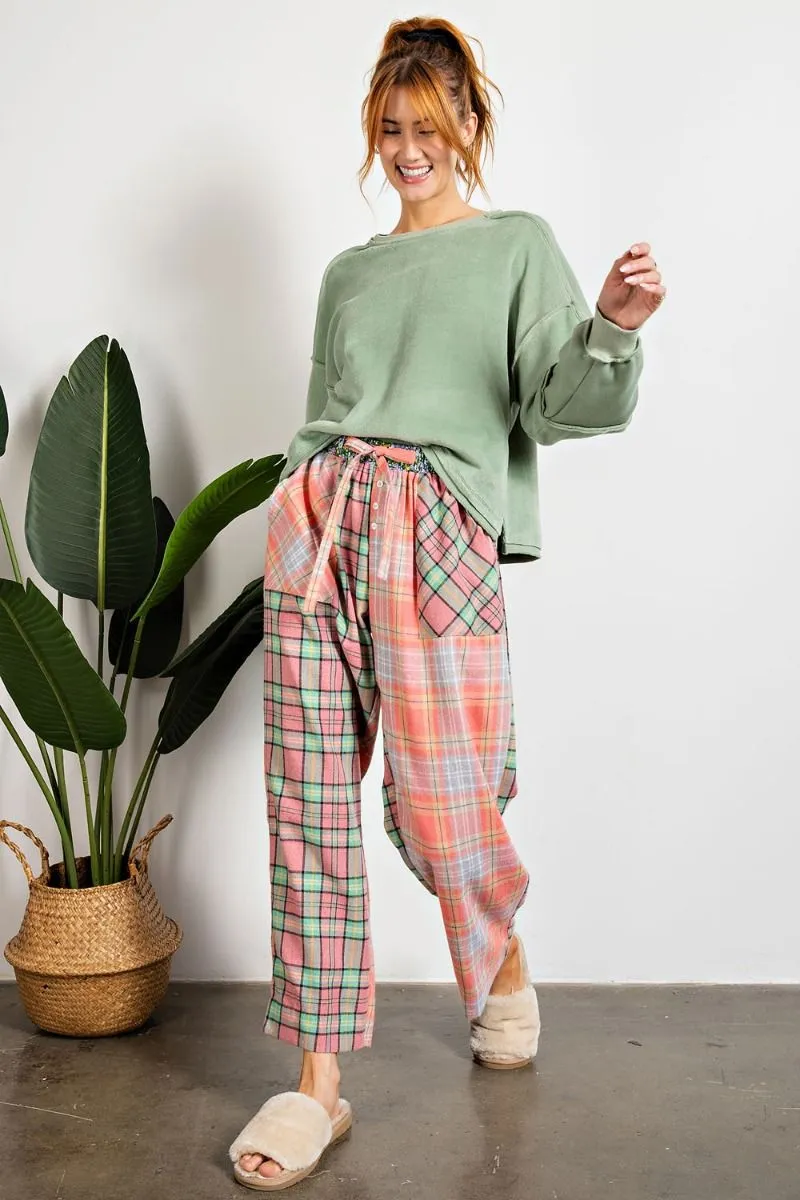 Plaid Mix Brushed Lounge Pants (2 Options)