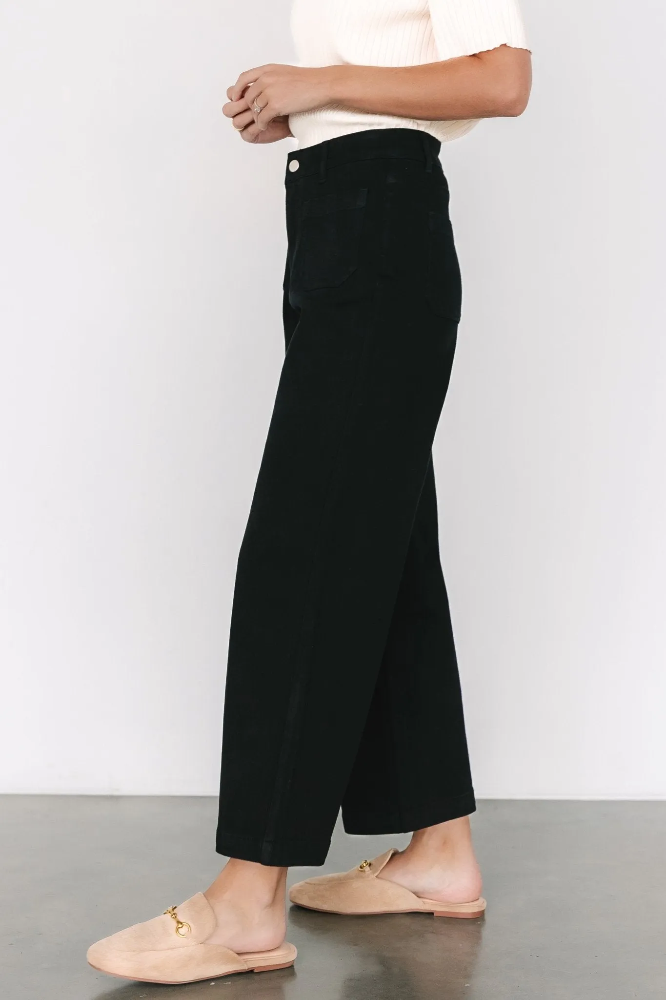 Polli Patch Pocket Pants | Black