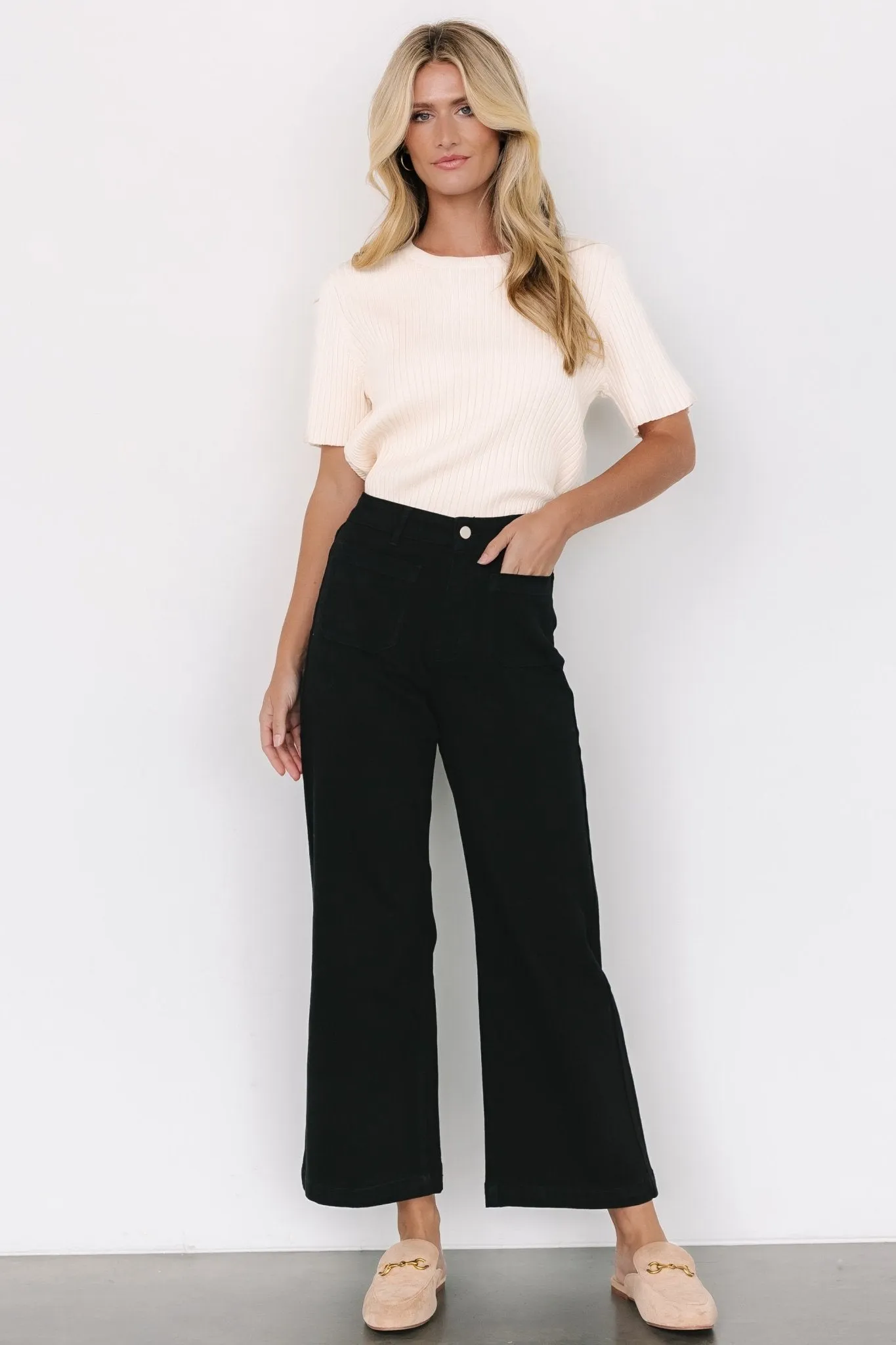 Polli Patch Pocket Pants | Black