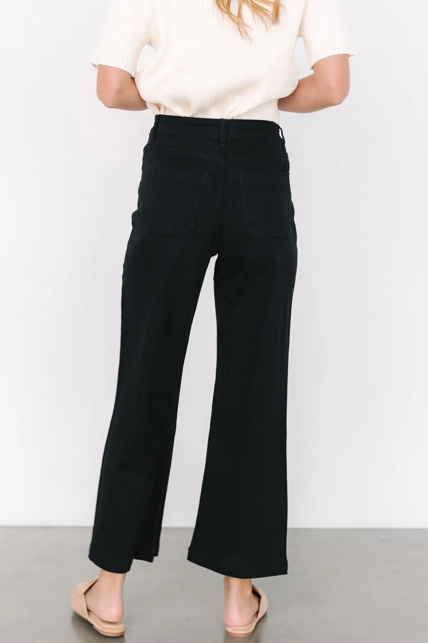 Polli Patch Pocket Pants | Black