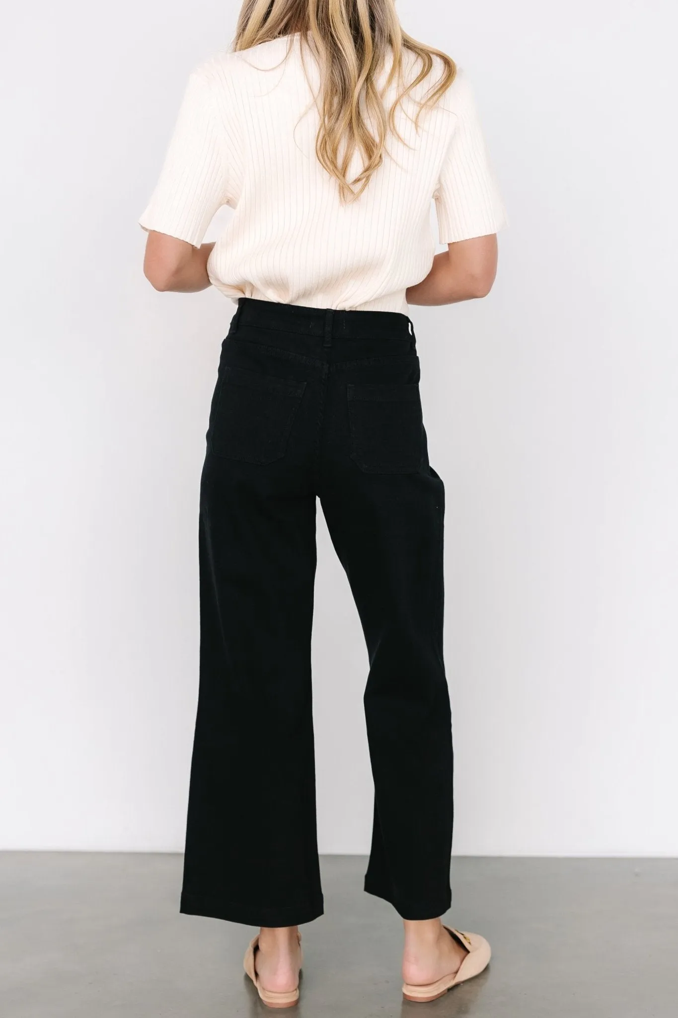 Polli Patch Pocket Pants | Black