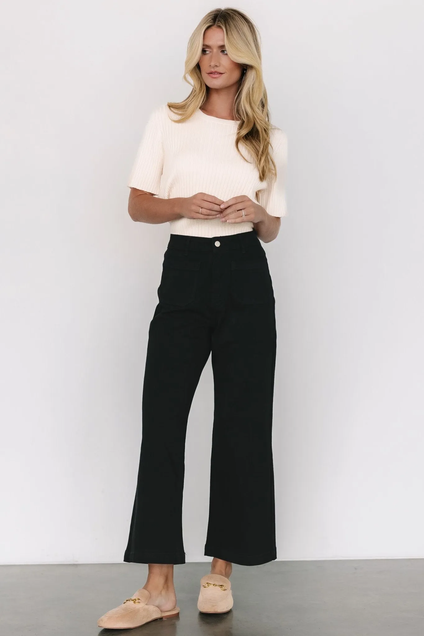 Polli Patch Pocket Pants | Black