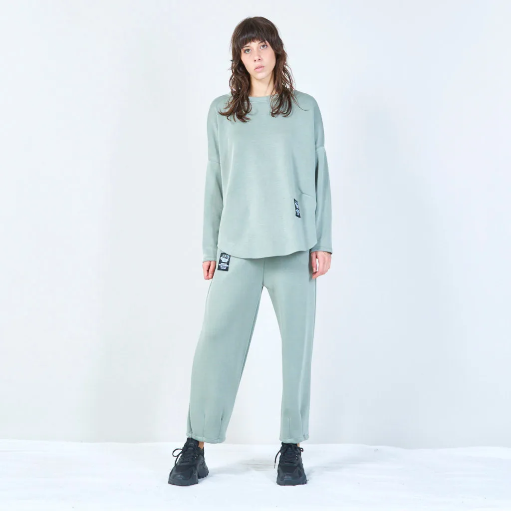 Relaxed fit jogger set with drawstring detail wholesale