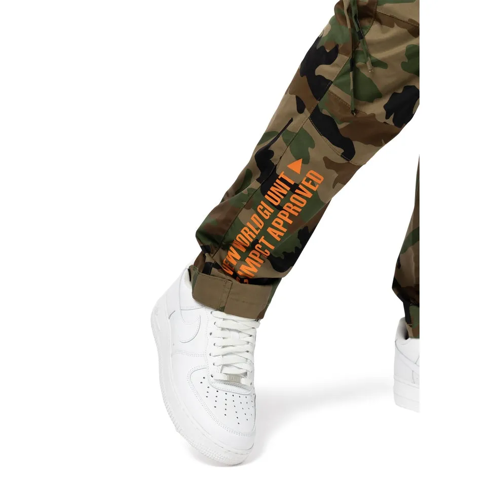 Relaxed Slouch Utility Cargo Pants - Wood Camo